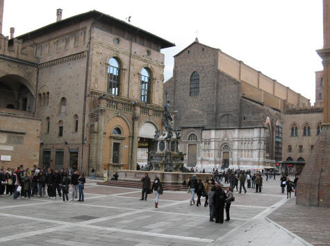 Piazza Maggiore in Bologna Italy